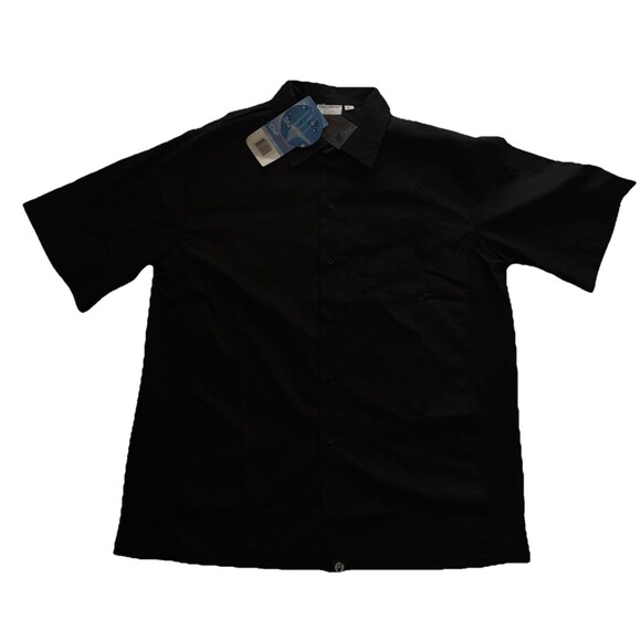 Chef Works Men’s Black Cool Vent Chef Shirt Size L – Short Sleeve, NWT - Picture 1 of 9